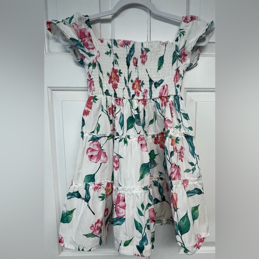 Mama Luma Santa Barbara Floral Cotton Dress Girls Size 7/8 Designer Boutique
